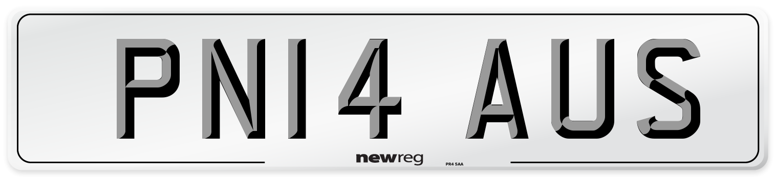 PN14 AUS Number Plate from New Reg